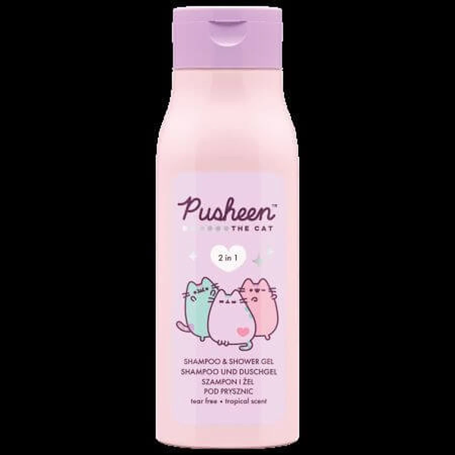 Pusheen 2-in-1 shampoo en douchegel, Tropical, 400 ml, Aura