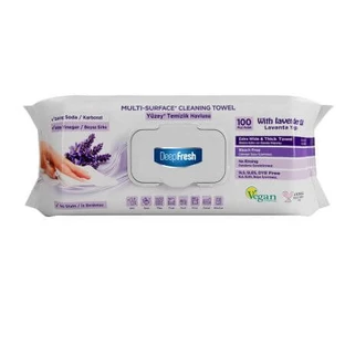 Multi-Purpose Wet Wipes, Lavender, 100 Count, Deep Fresh