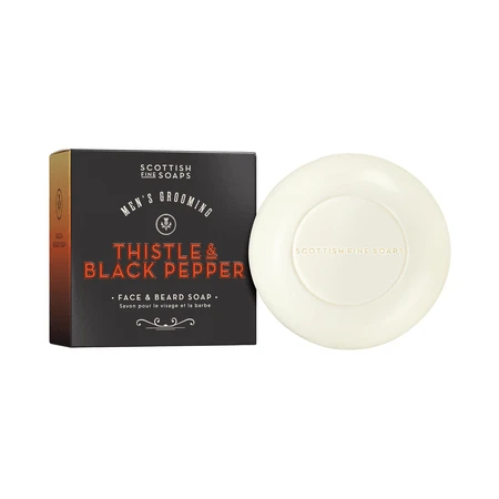 Thistle & Pepper vaste gezichts- en baardzeep, 100 g, Scottish Fine Soaps