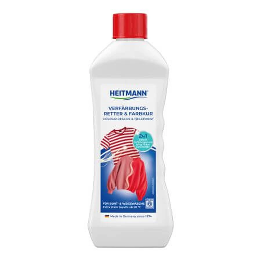 Solución para la ropa descolorida accidentalmente, recuperación y tratamiento del color, 250 ml, Heitmann