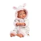 Baby Doll in a Colorful Polka-Dot Overalls, 31 cm, Ages 3 and Up, Llorens