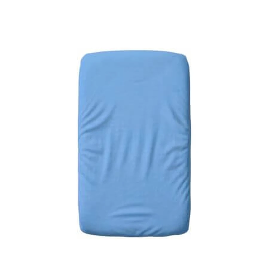 Sábana bajera de algodón de doble capa 2 en 1 con elástico y forro impermeable, 50 x 90 cm, azul, Twindeco