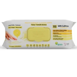 Servetele umede multisuprafete, Lemon, 100 bucati, Deep Fresh