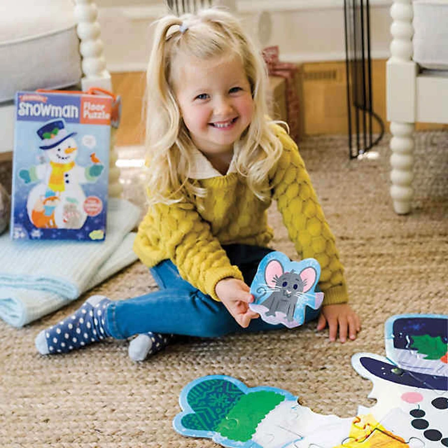 Snowman, un puzzle da pavimento a forma di pupazzo di neve