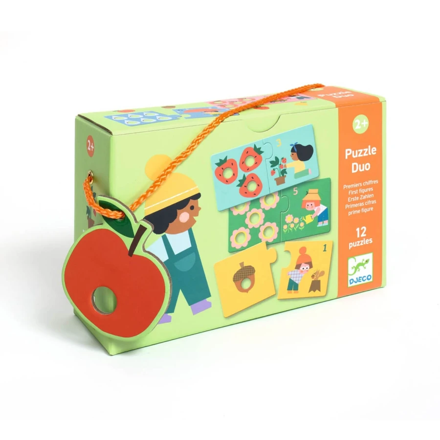 Djeco "Eerste getallen" tactiele duo-puzzel