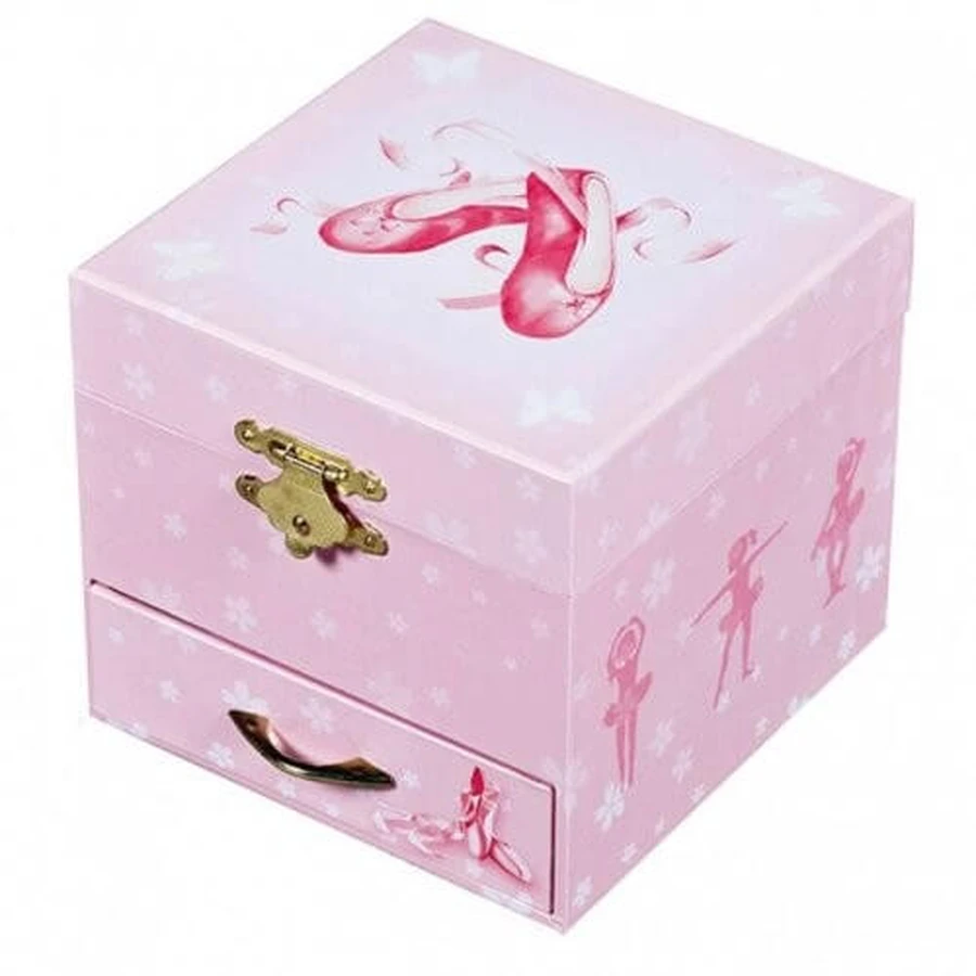 Caja de música - Bailarina rosa cuadrada - Trousselier
