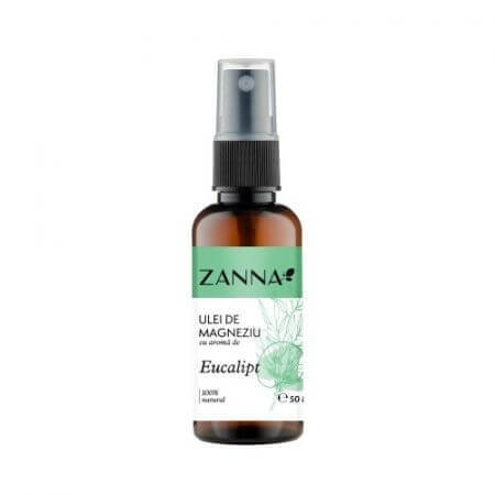 Huile de magnésium à l'eucalyptus, 50 ml, Zanna