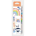 6er-Set würfelförmige Wachsmalstifte, Haku Yoka – Regenbogenfarben