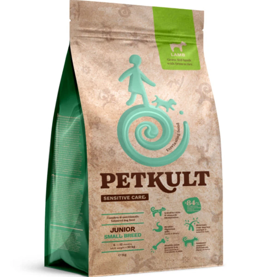 PETKULT Sensitive Care Junior Small Breed, XS-S, Lamsvlees, droogvoer voor jonge honden, allergieën, 3 kg