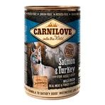 CARNILOVE, salmón y pavo, comida húmeda para perros sin cereales (en gelatina), 400 g