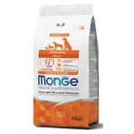 MONGE Natural Superpremium Monoprotein, XS–XL, kaczka i ryż, sucha karma dla psów, 2,5 kg: ceny i cechy