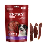 ENJOY Carnivore Jerky Treats, XS-XL, Duck, Dog Treat Pouch, 100g