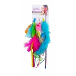 Confezione convenienza PAWISE, canna da pesca giocattolo per gatti, in tessuto, per l'attività fisica, colori assortiti