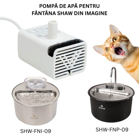 SHAW Shaw Smart roestvrijstalen fonteinpomp, fonteinpomp voor katten, 1 stuk
