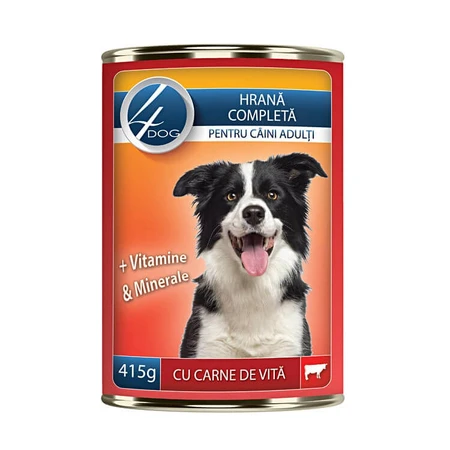 4Dog rundvlees in blik, 415 g