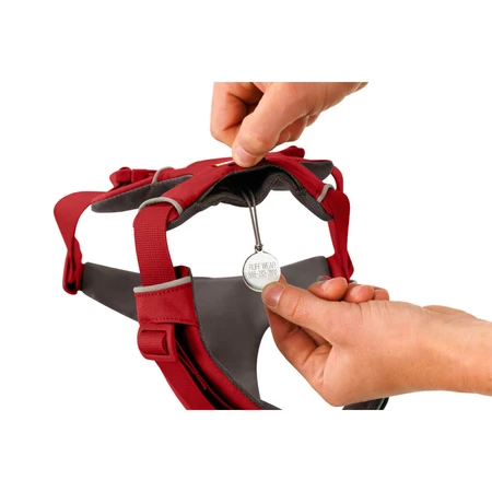 RUFFWEAR Front Rage Red Canyon, hondentrainingsharnas met twee bevestigingspunten (borst en rug), verstelbaar, reflecterend, rood, maat S (56–69 cm)