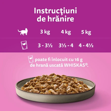 WHISKAS Pure Delight Mixed Selection, rundvlees, kip, zalm en tonijn, nat kattenvoer in zakjes (in aspic), multipack, 85 g x 12
