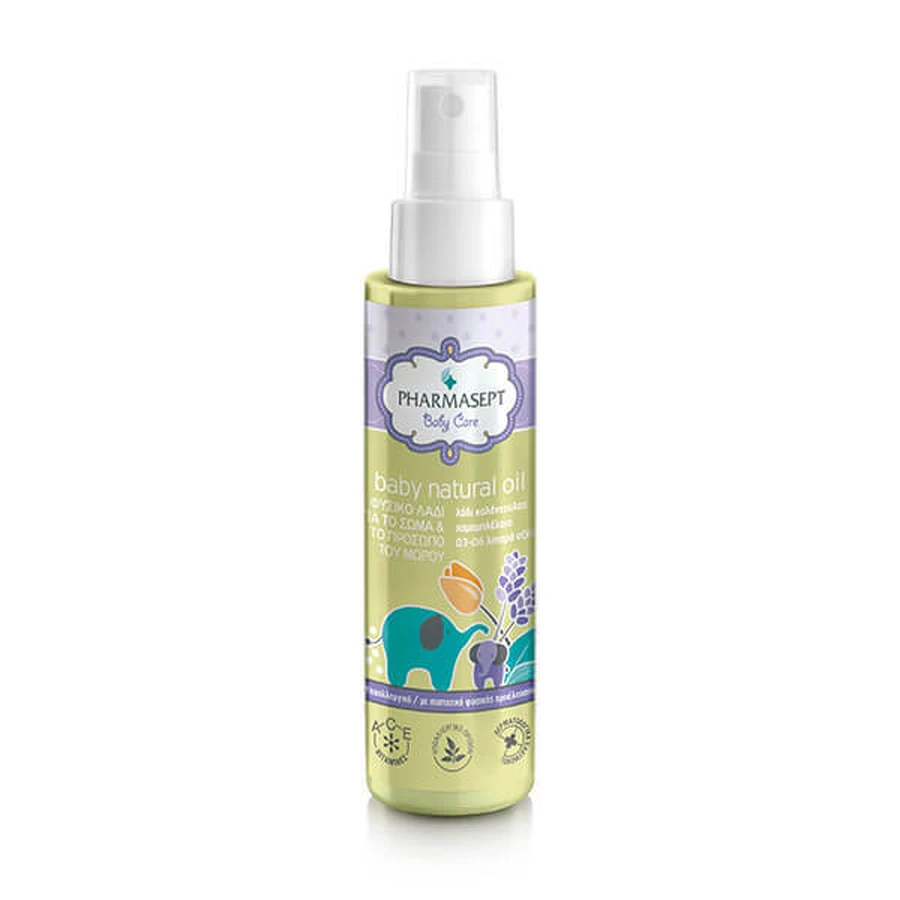 PHARMASEPT Baby Natural Oil: Natuurlijke olie voor intensieve hydratatie en verzorging van het lichaam en gezicht van de baby, 100 ml