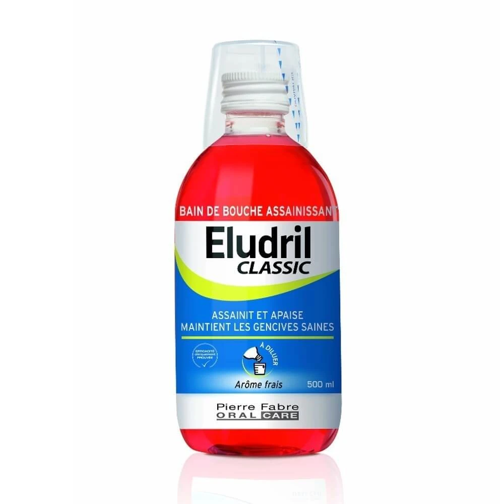 ELUDRIL Classic mondwater voor verzachtende en antibacteriële bescherming, 500 ml