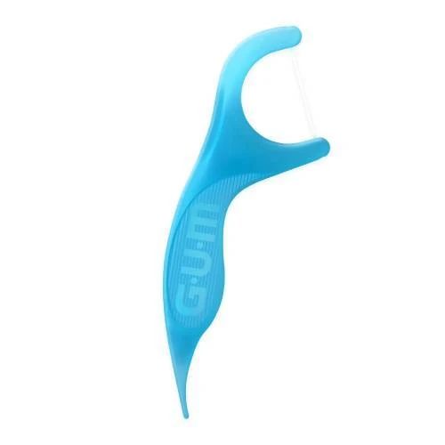 GUM Easy-Flossers 890 Gewaxt tandflosdraad met mintsmaak en handvat, verpakking van 30 stuks