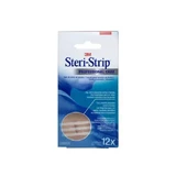 3M Steri-Strip zelfklevende huidbevestigingsstrips (0,6 cm x 7,5 cm) 12 stuks.