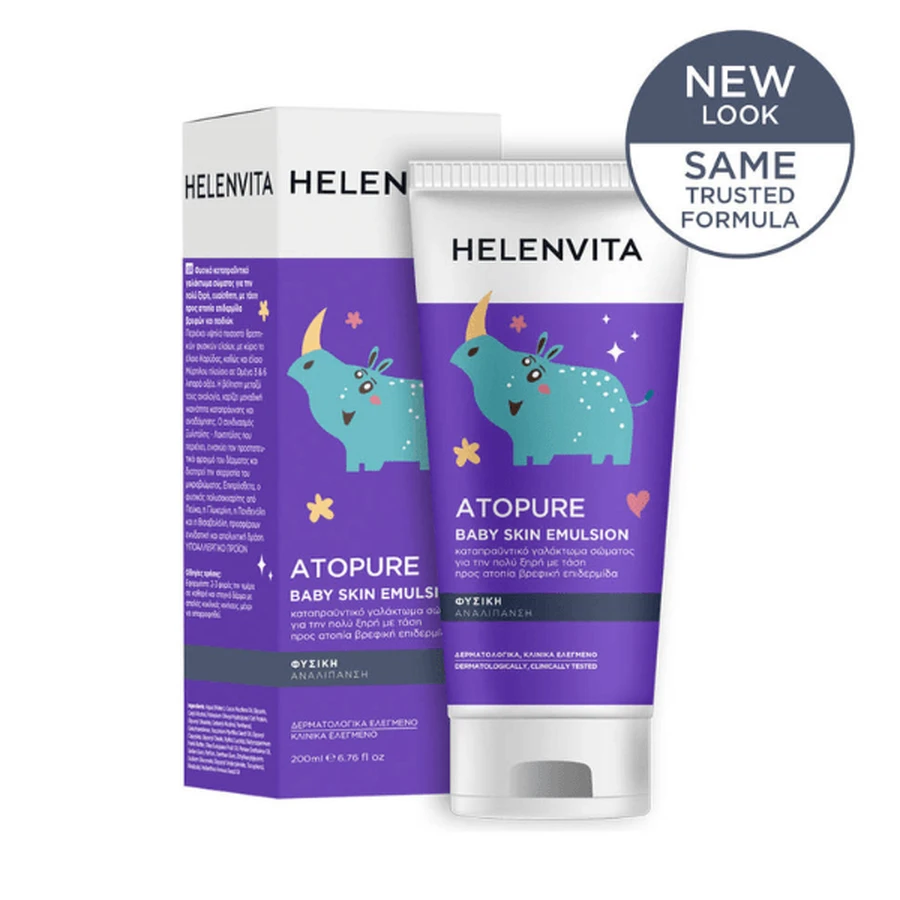 HELENVITA | Atopure Baby | Lotion voor de huid die gevoelig is voor atopische aandoeningen | 200 ml