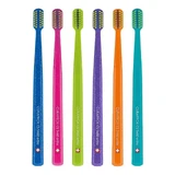 Curaprox | CS 5460 Ortho Ultra Soft | Zahnbürste für Zahnspangen mit blauem und grünem Glitzer | 1 Stück