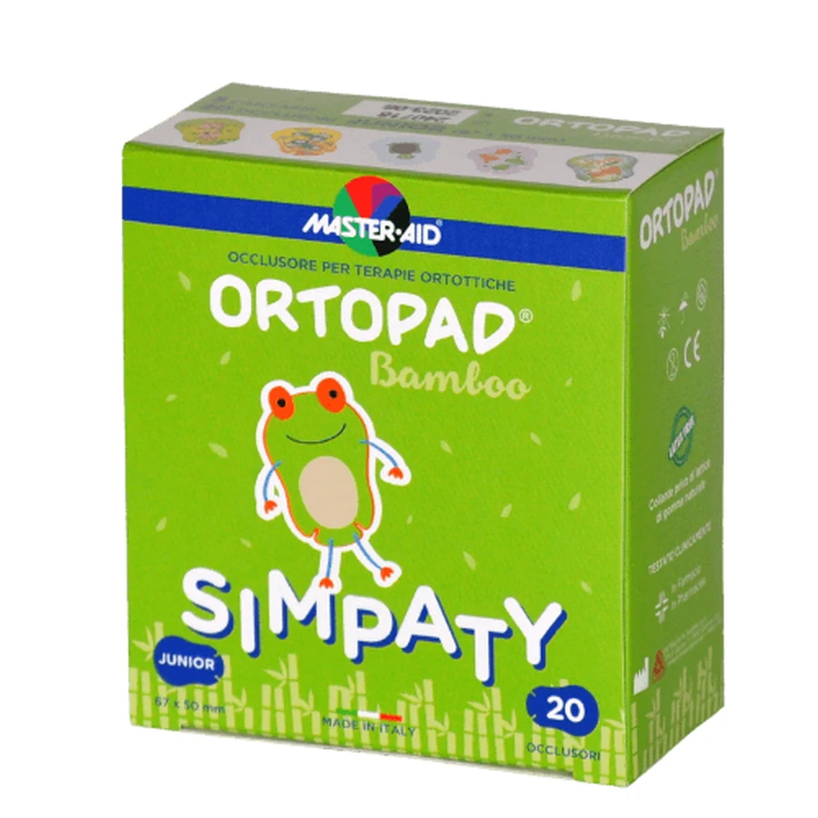 Master Aid | Ortopad Simpaty Selbstklebende Augenpflaster für Kinder | Junior 67 x 50 mm | 20 Stück
