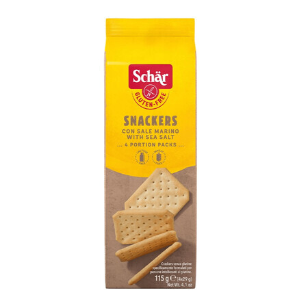 Zoute koekjes Glutenvrije Snackers, 115 g, Schar