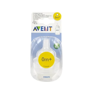 Avent | Tettarella in silicone con 1 foro per neonati da 0 mesi in su | 2 pezzi