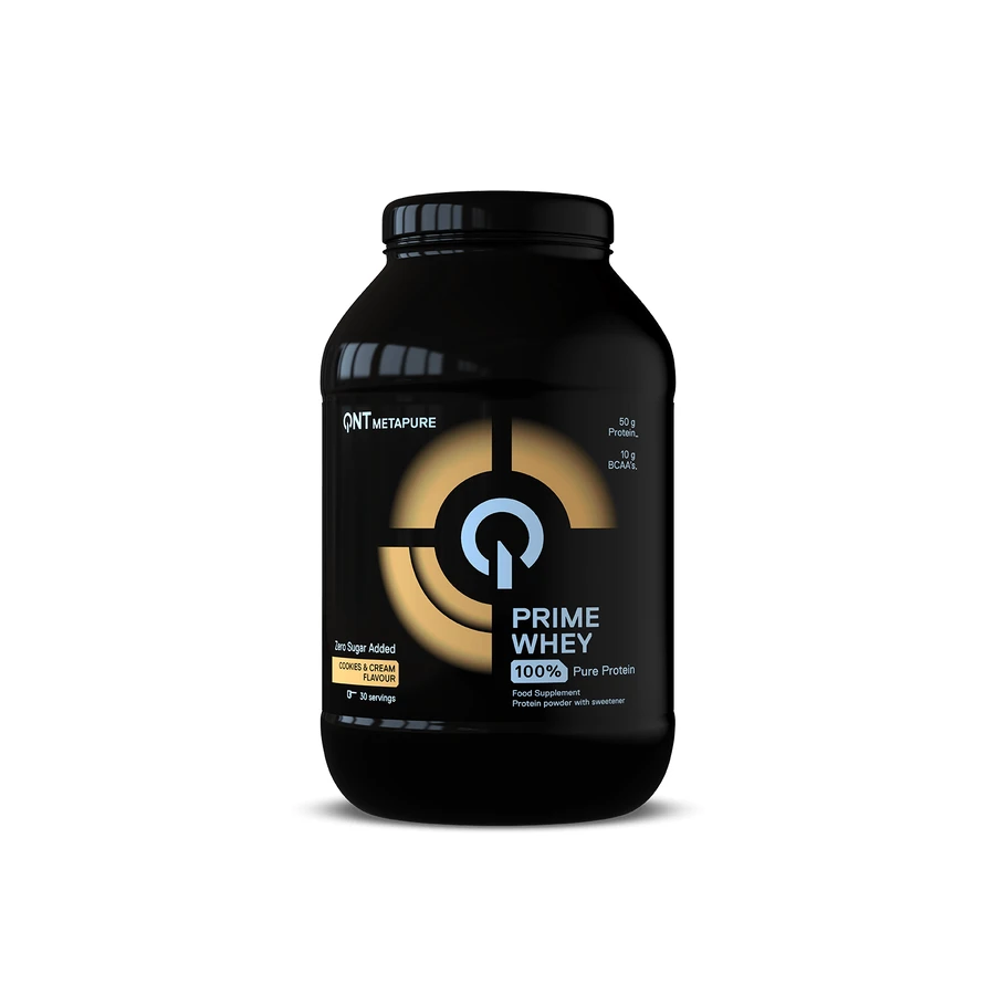 QNT | Prime Whey-wei-eiwit, smaak Cookies &amp; Cream | 908 g