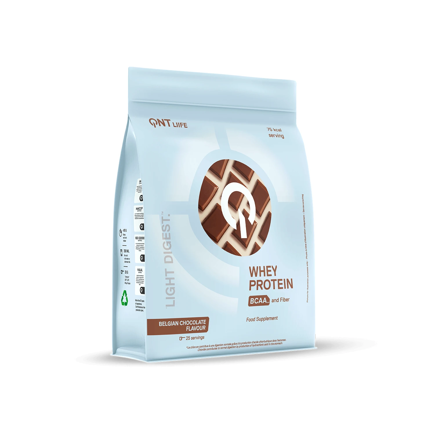 QNT | Light Digest Whey Protein Belgische chocolade | 500 g