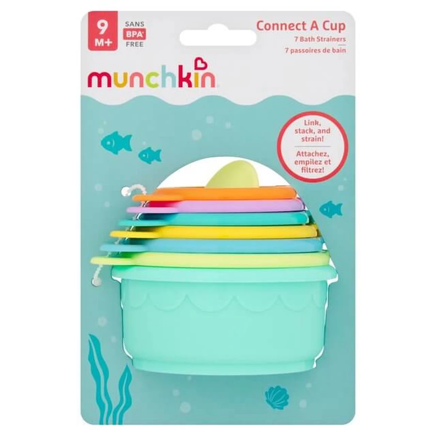 Munchkin | Connect a Cup Bath Toy Educational Bath Toy 9m+ | 1 pc
