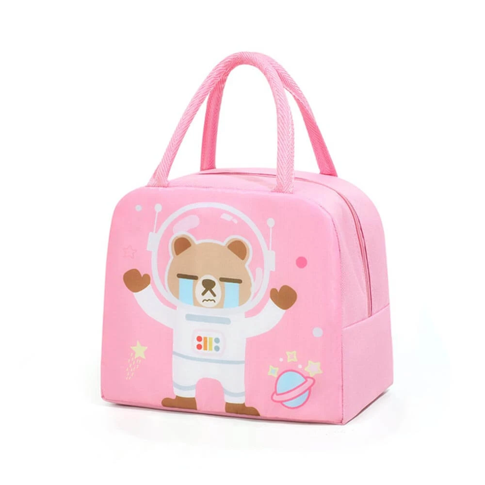 5,5-liter amberkleurige geïsoleerde lunchtas | Roze astronaut