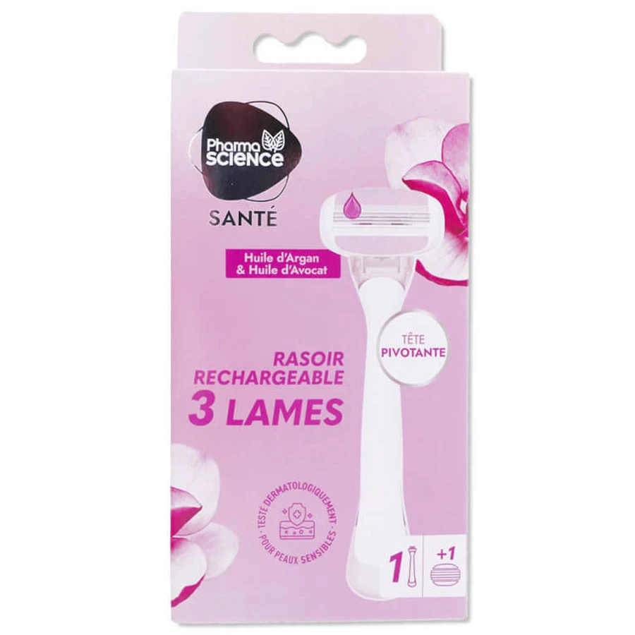 PHARMASCIENCE RECHARGEABLE 3-BLADE WOMEN'S RAZOR