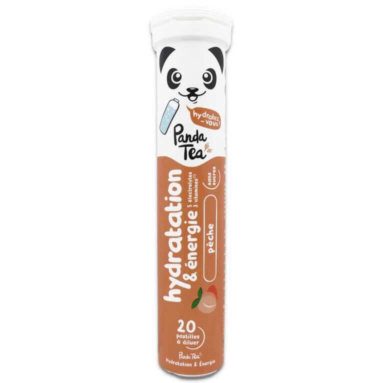 PANDA TEA HYDRATATIE & ENERGIE PERZIK 20 TABLETTEN