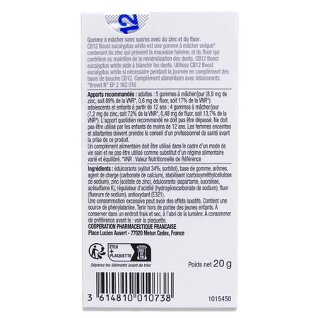 CB12 BOOST 10 EUKALYPTUS WEISS KAUGUMMI