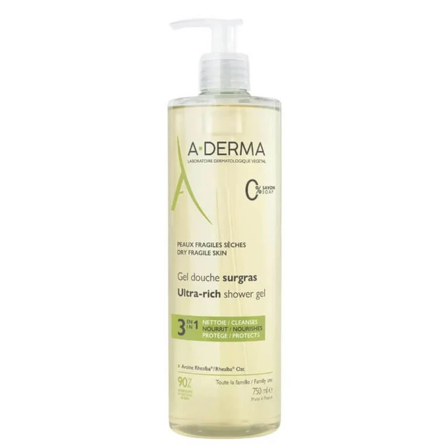 ADERMA 3-IN-1 FEUCHTIGKEITSSPENDENDES DUSCHGEL 750 ML