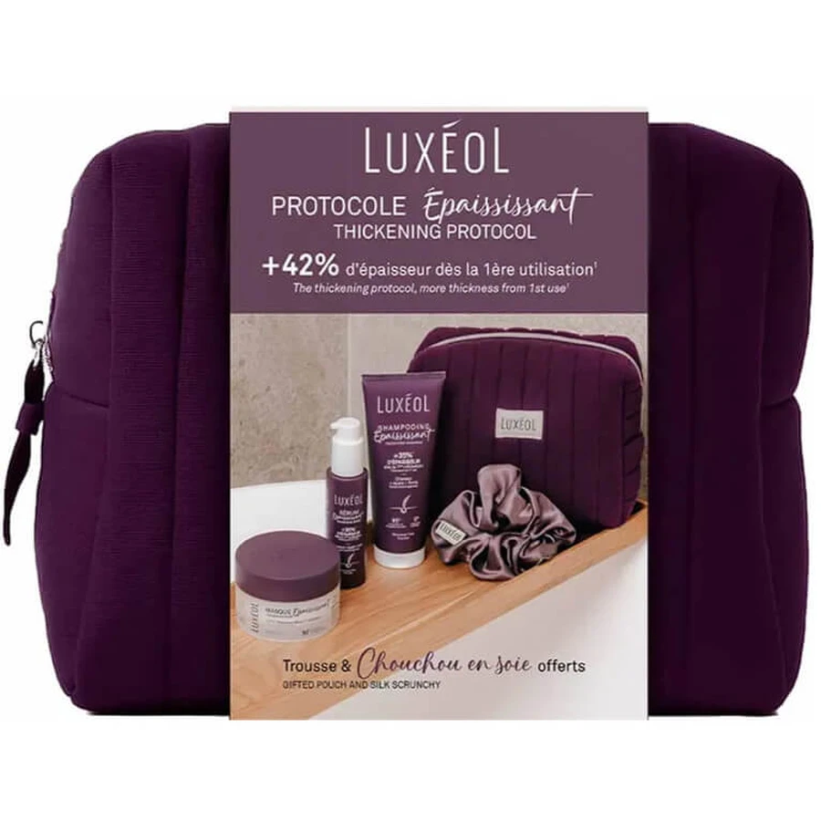 LUXEOL PROTOCOLE EPAISSISSANT TROUSSE + 3 SOINS + CHOUCHOU OFFERT