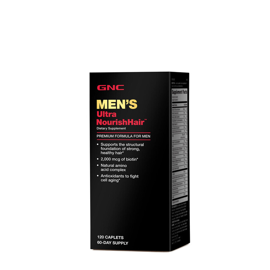 Gnc  Men's Ultra Nourishhair, Complex De Multivitamine Pentru Sanatatea Parului, 120 Tb