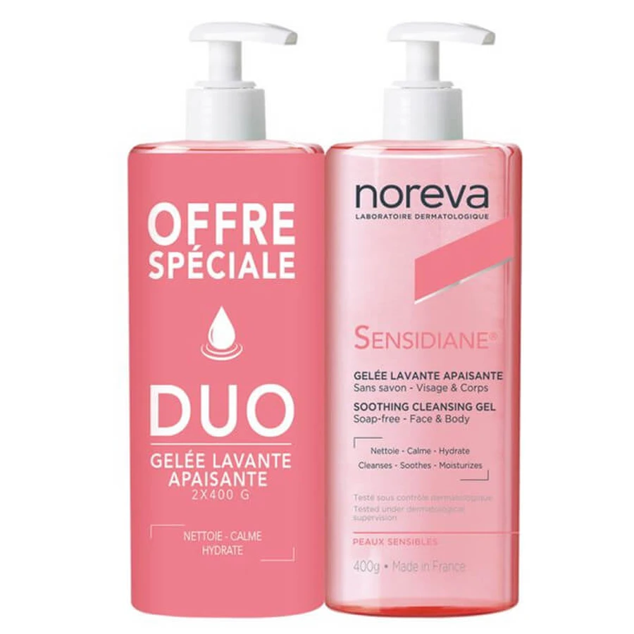 NOREVA SENSIDIANE VERZACHTENDE REINIGINGSGEL, VERPAKKING VAN 2 X 400 g