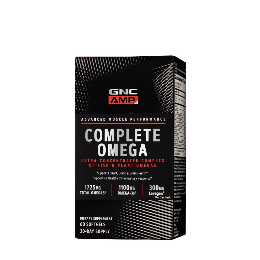 Gnc Amp Complete Omega, Ácidos Grasos Omega, 60 Cps