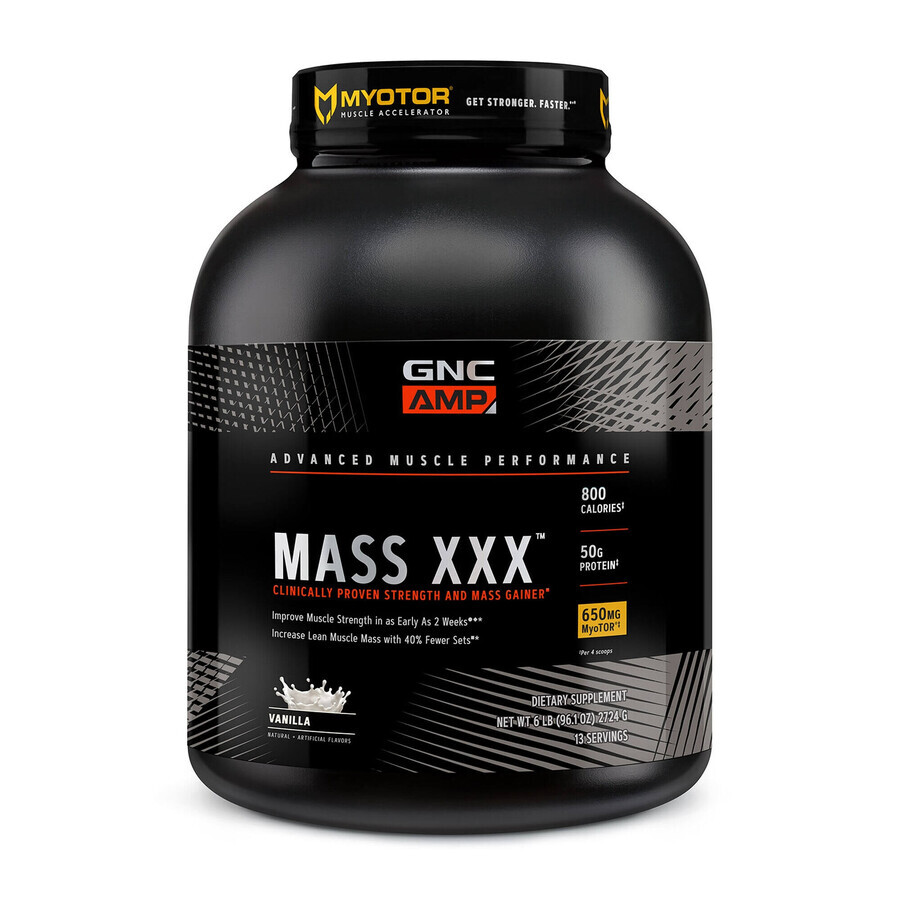 Gnc Amp Mass Xxx, guadagno proteico al gusto di vaniglia, 2724 G