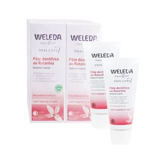 WELEDA ORGANICZNA PASTA DO ZĘBÓW Z RATANHIA, ZESTAW 2 SZTUK (PO 75 ML KAŻDA)