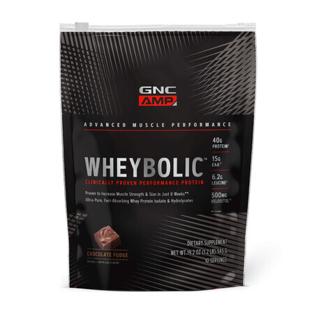 Gnc Amp Wheybolic, wei-eiwit, chocoladesmaak, 545 G