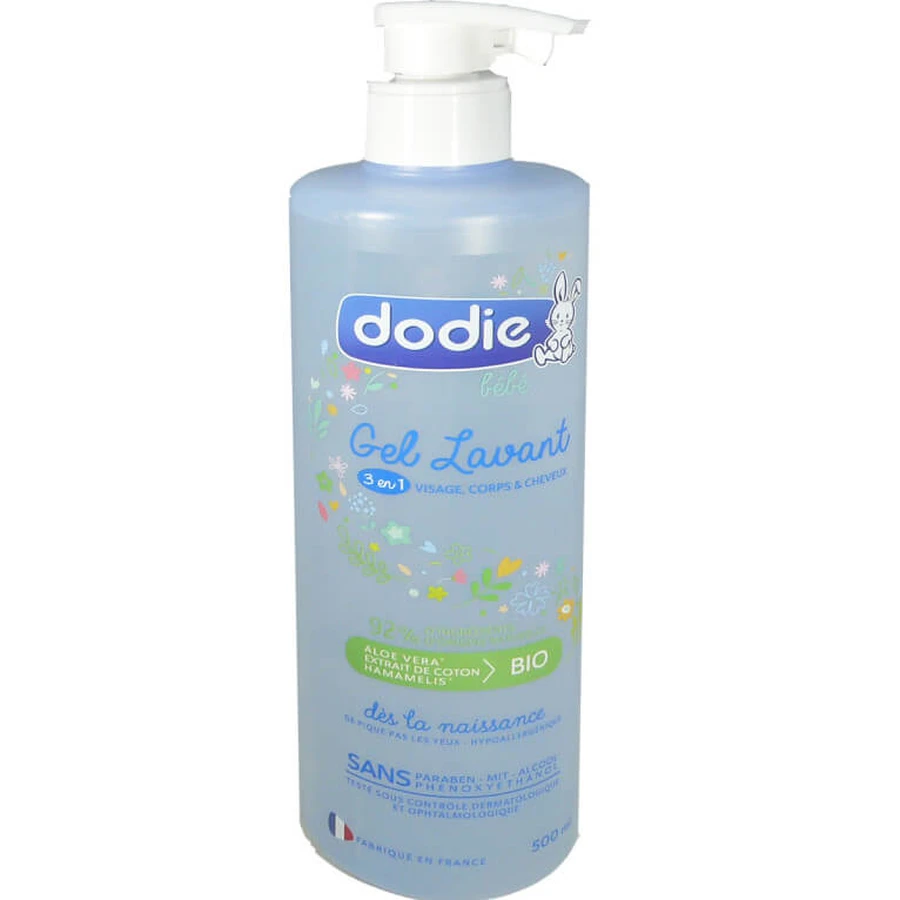 DODIE 3-IN-1 CLEANSING GEL 500 ML FOR FACE, BODY, AND HAIR