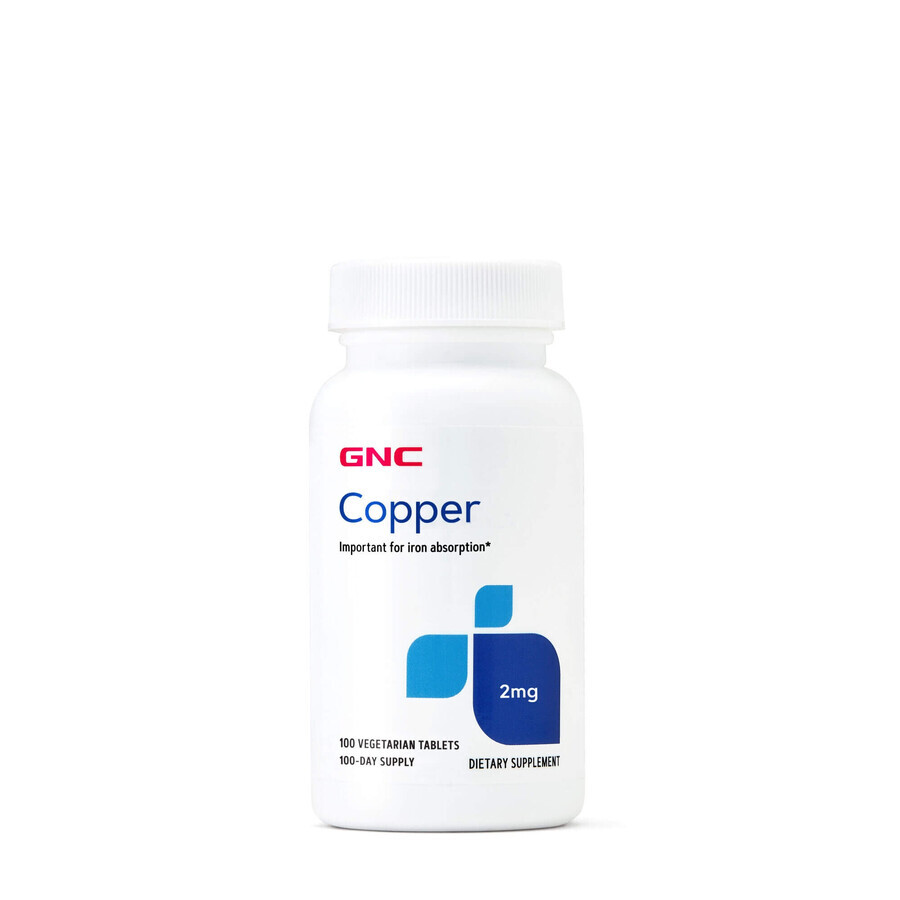 Gnc Copper 2 Mg, Cupru, 100 Tb