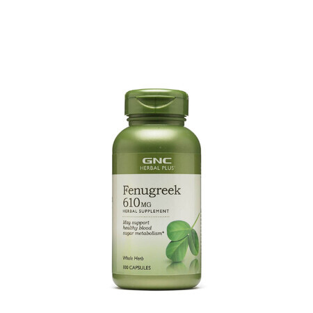 Gnc Herbal Plus Fenugreek 610 Mg, Fenugreek, 100 Cps