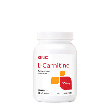 Gnc L-carnitine 500mg, L-carnitine, 120 Cps