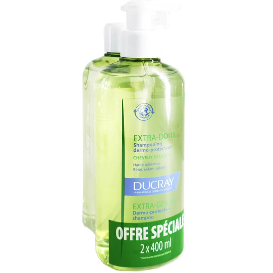 DUCRAY EXTRA-SANFTES SHAMPOO 2 × 400 ml